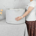 Large Cotton Rope Storage Basket, Grey, Woven Laundry Hamper with Handles, Nursery Organiser