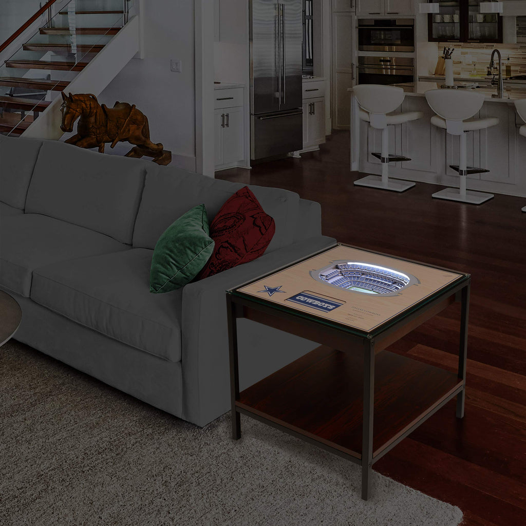 YouTheFan NFL Dallas Cowboys StadiumView Lighted End Table 25-Layer Engineered Wood Team Colors