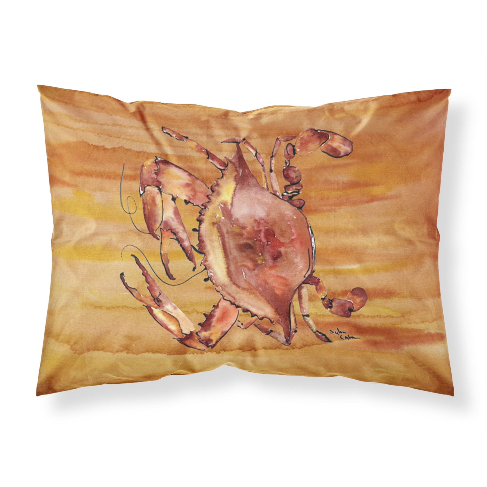 'Caroline'S Treasures 8139Pillowcase Crab Moisture Wicking Fabric Standard Pillowcase, Large, Multicolor'