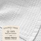 Gilden Tree Waffle Towel Quick Dry Thin Exfoliating, 4 Pack Washcloths For Face Body, Classic Style (White)