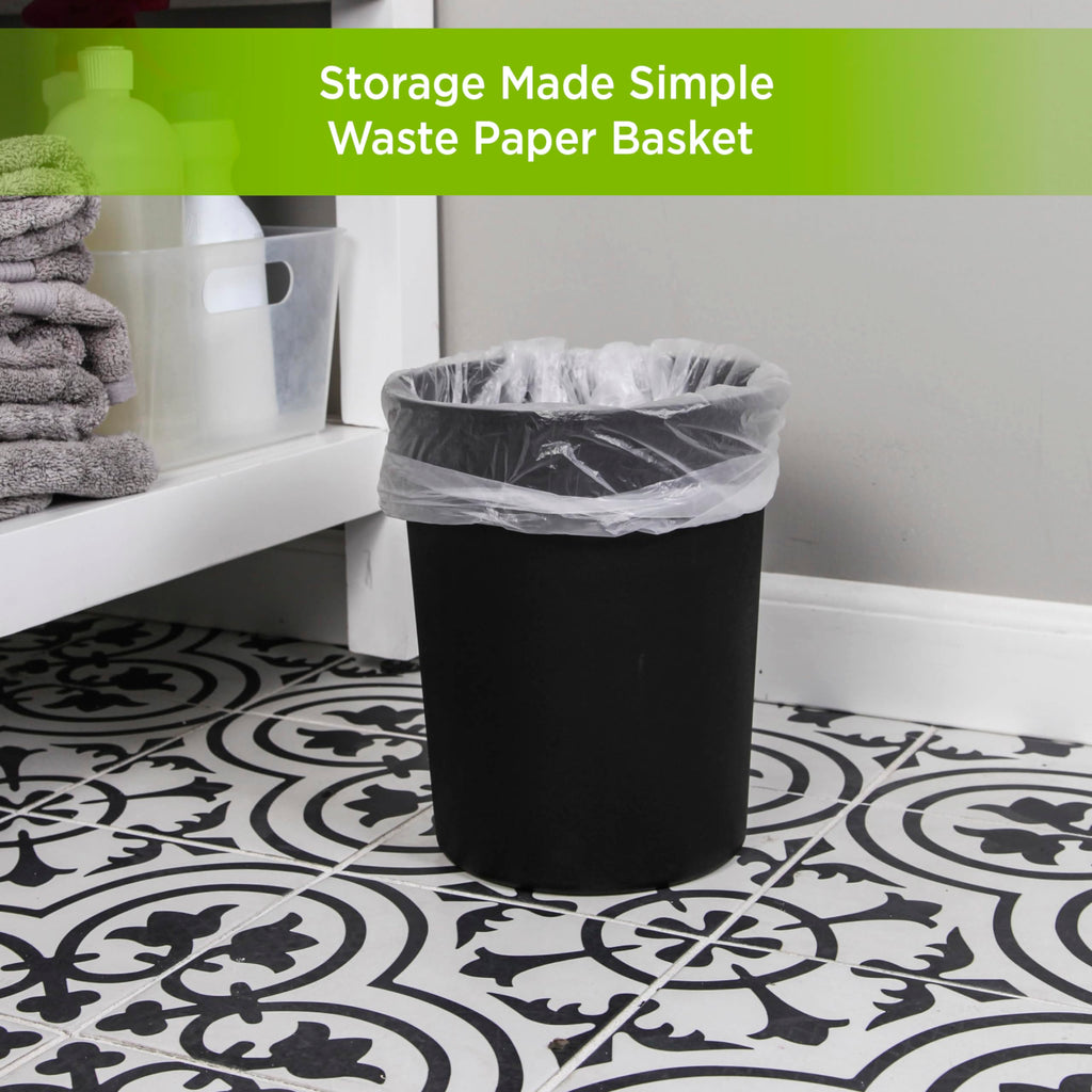 Kenney Kn83001 Storage Made Simple 1.53 Gallon (5.7 Liter) Small Open Top Rust-Proof Plastic Waste Basket/Trash Can/Garbage Can