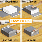 Spaceaid 6 Pack Bed Sheet Organizers And Storage, Foldable Sheet Organizer With Window For Linen Closet, Sheets Set Folder Keepe