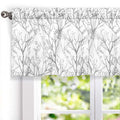 Driftaway Tree Branch Abstract Ink Printing Lined Thermal Insulated Window Curtain Valance Rod Pocket 52 Inch By 18 Inch Plus 2