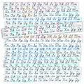 Stikart Removable Stickers - Cursive Letters Desk Strips (12 Pack)