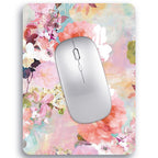 Small Mouse Pad 6 X 8 Inch, Audimi Mini Mouse Pad Thick For Laptop Wireless Mouse Home Office Travel, Portable & Washable (Flowe