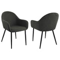 Coaster Home Furnishings Emma Upholstered Dining Arm Chair Black
