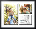 ArtToFrames Collage Photo Frame Double Mat with 1 - 13x19 and 2 - 9x12 Openings and Satin Black Frame