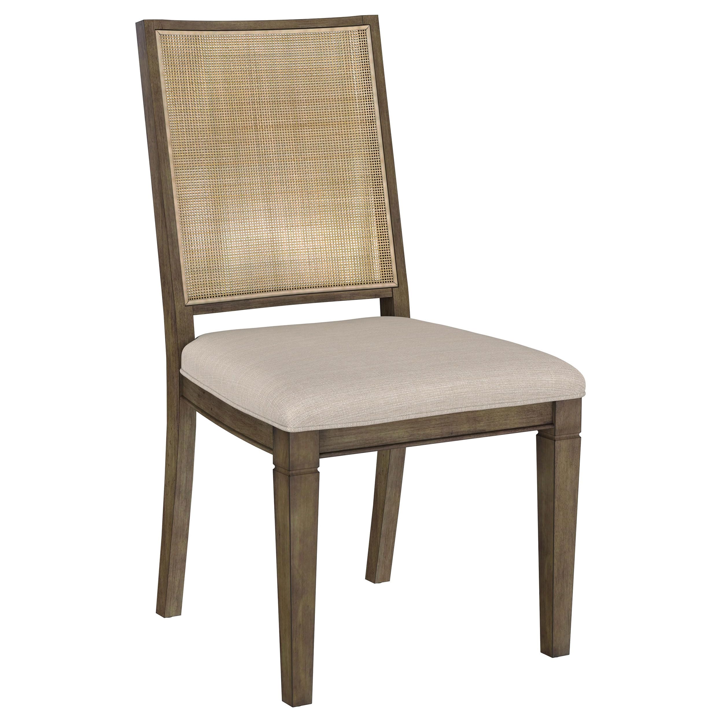 Coaster Home Furnishings Matisse Woven Rattan Back Dining Side Chair Brown (Set of 2)