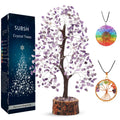 Turquoise Gemstone Crystal Tree, 2 Chakra Pendants, Crystals and Healing Stones, Birthday Gifts for Women, Gemstone Tree, Office