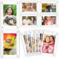 Remerry 48 Pcs Acrylic Magnetic Photo Frame Mini Picture Frame Double Sided Clear Fridge Magnetic Photo Display Frame for Film P