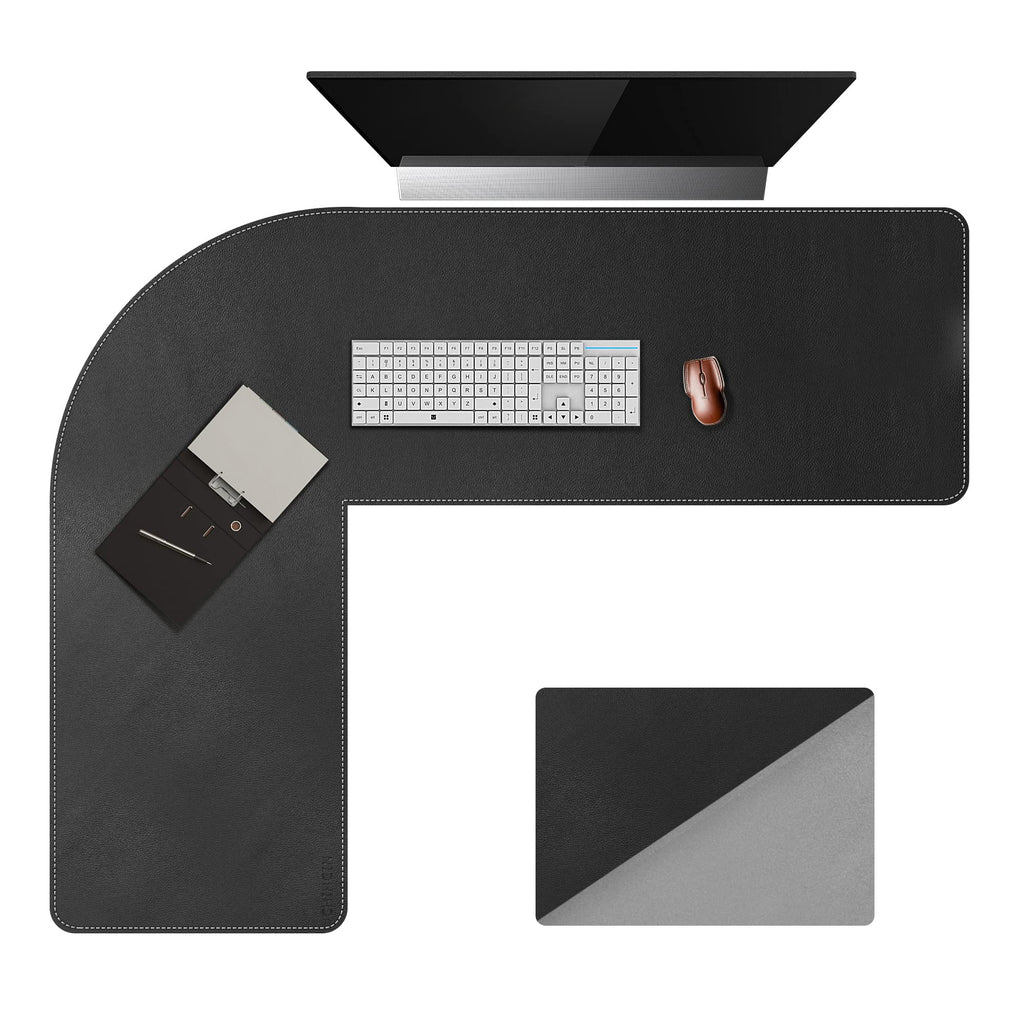 Chihein L-Shaped Desk Pad, Corner Desk Mat (49.2   + 49.2   ) X 15.7   , Computer Office Mouse Pad Writing Table Pad For Home Of