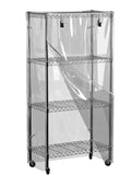 IndigoTempest9 Clear Vinyl Waterproof Shelf Cover for Wire Shelving - 48 W x 18 D x 72 H - with Zipper Closure - Protects from D
