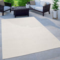Solid Outdoor Rug For Patio Or Balcony Weatherproof In Mottled Cream, Size: 2'8' X 4'11'