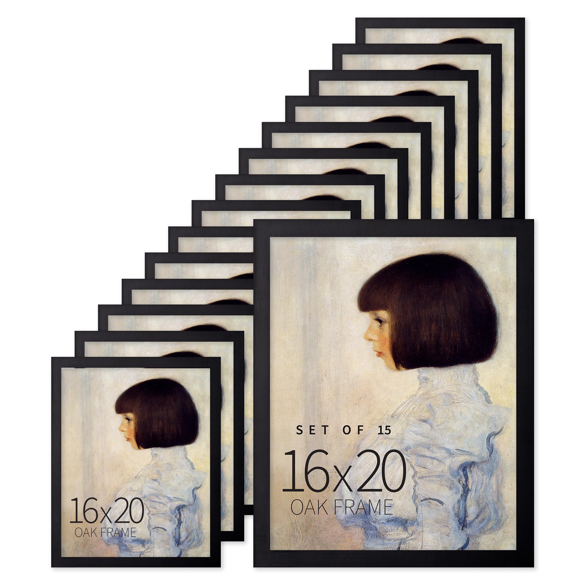 Poster Master 16x20 Black Wood Frames - 16x20 Poster Frames - Frame for Wall Art - Frame for Poster - 16x20 Frame Wood - Art Fra