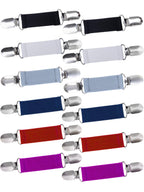 Ruisita 12 Pieces Fashion Fit Dress Clips Stainless Steel Elastic Clip Garments Glove Clips