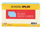 School Smart Unruled Index Cards, 5 X 8 Inches, Blue, Pack Of 100