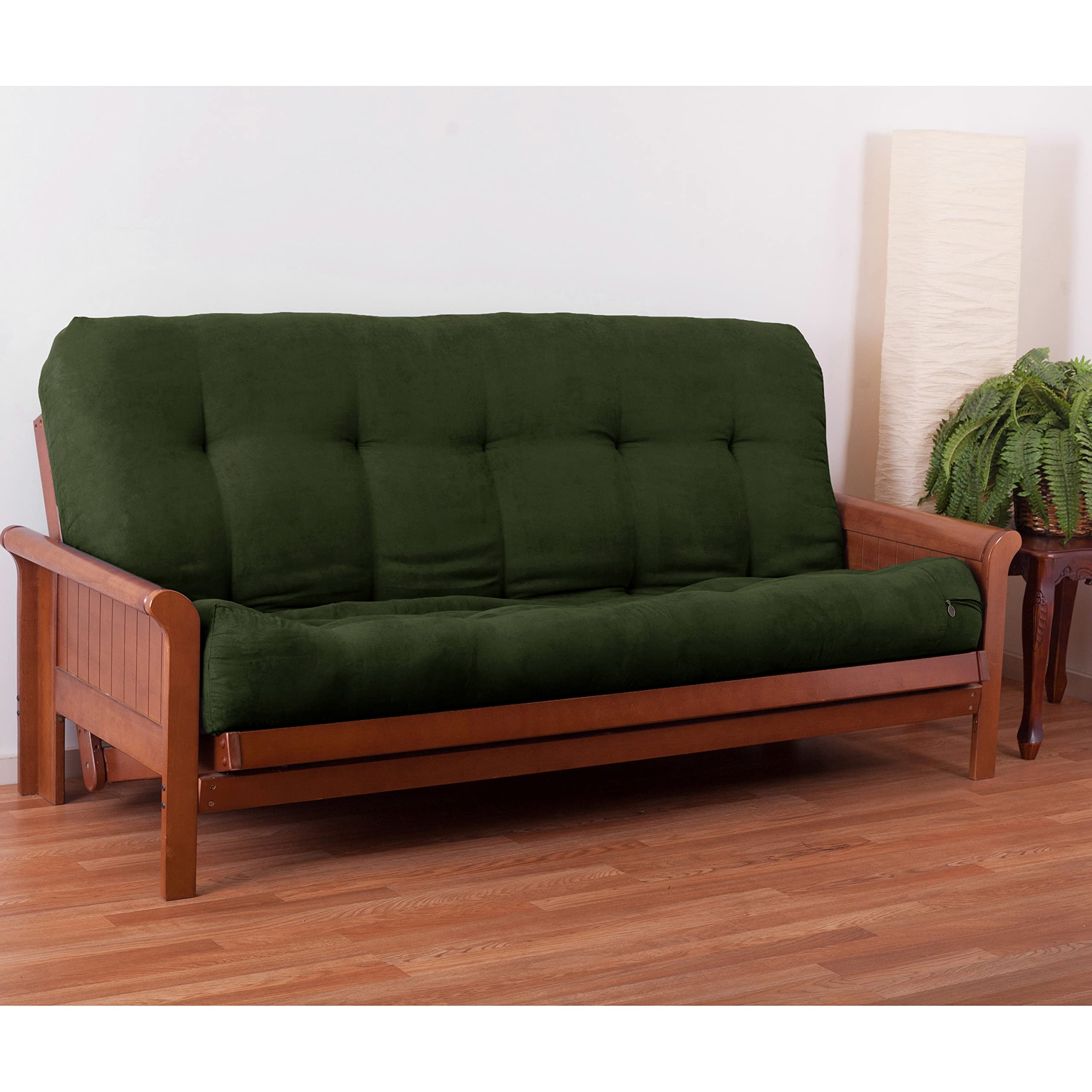 Blazing Needles Vitality 10" Microsuede Futon Mattress, Full, Hunter Green