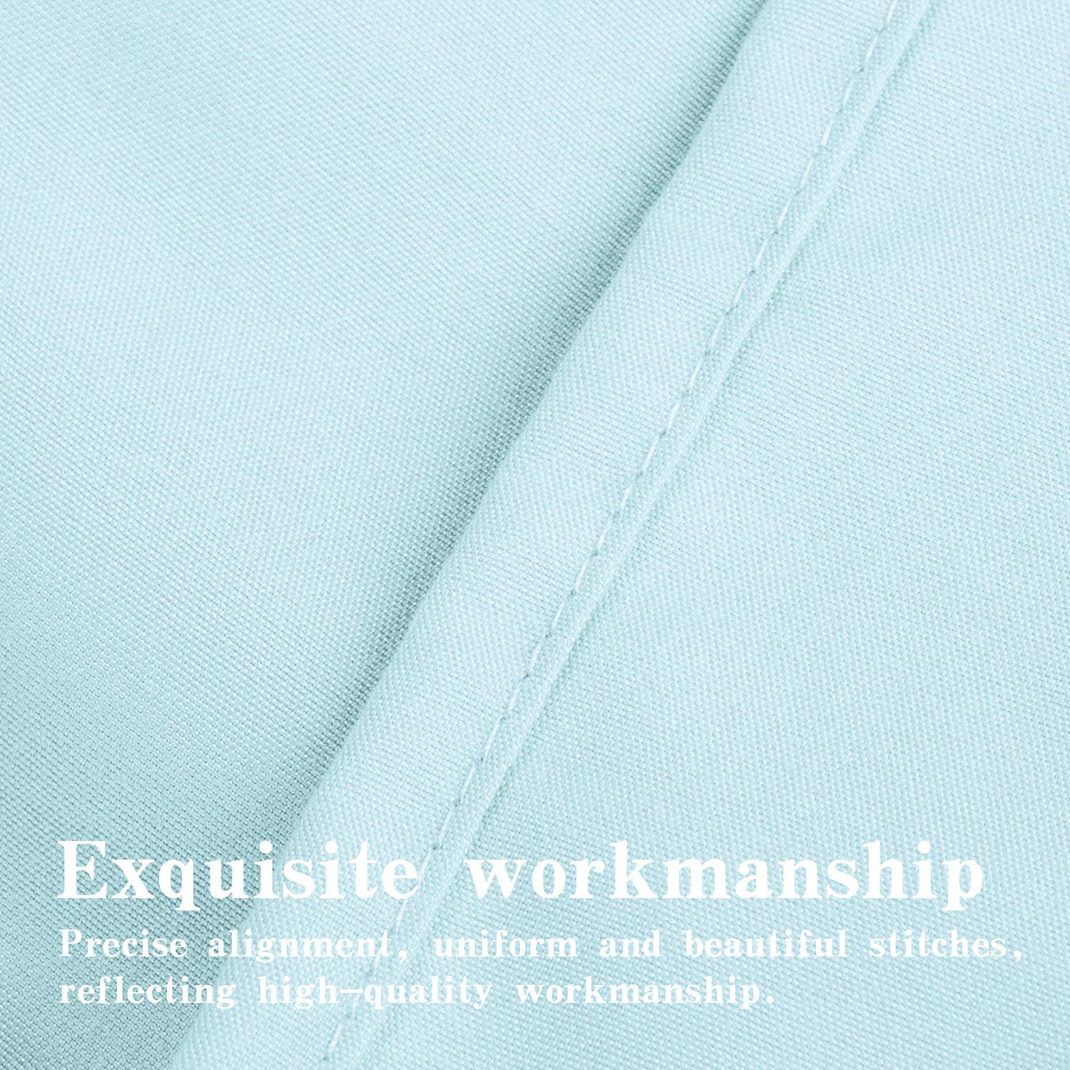 Ntbay 100% Brushed Microfiber 26X26 Euro Pillow Shams Set Of 2, Super Soft And Cozy European Throw Pillow Covers, Wrinkle, Fade, Stain Resistant Square Pillow Cases, Light Blue