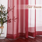 Nicetown Ring Top Sheer Curtains - Light Weight Soft Home Decoration Window Coverings For Loft/Hotel/Bedroom (54' Width X 72'