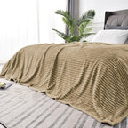 Bedelite Fleece Blanket King Size - 3D Ribbed Jacquard Soft And Warm Decorative Fuzzy Blankets - Cozy, Fluffy, Plush Lightweight