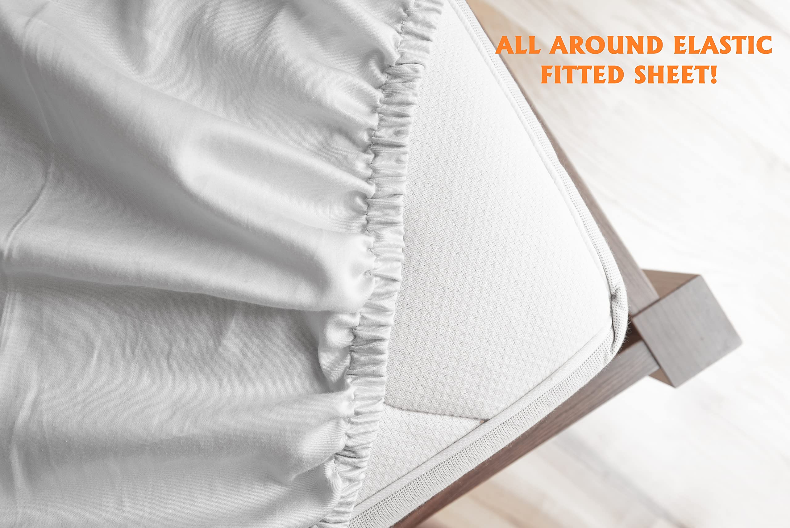 Elegant Comfort Luxurious Wrinkle Resistant 1500 Thread Count Egyptian Quality 1-Piece Fitted Sheet All Around Elastic -Deep Pocket- Ultra Soft Bottom Fitted Sheet, Queen, Camel-Gold