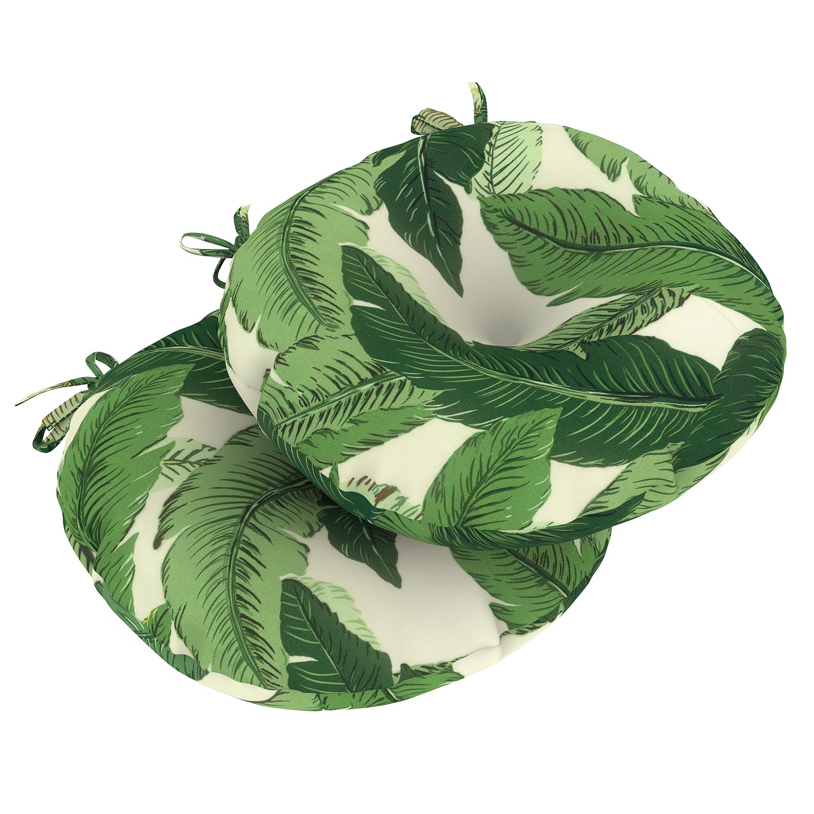 Lvtxiii Outdoor Seat Cushions Set Of 2, Patio Chair Pads With Ties, Flufy Outdoor Round Bistro Chair Cushions For Patio Garden F