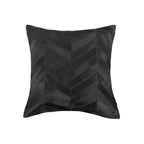 HomeRoots Black & Natural Cowhide Pillow, Microsuede, Polyfill Luxury Pillow with Hidden Zipper For living Room, Bedroom, Sofa, Indoor Pillow, Decor Pillow, Decorative Throw Pillow 18' X 18' X 5'