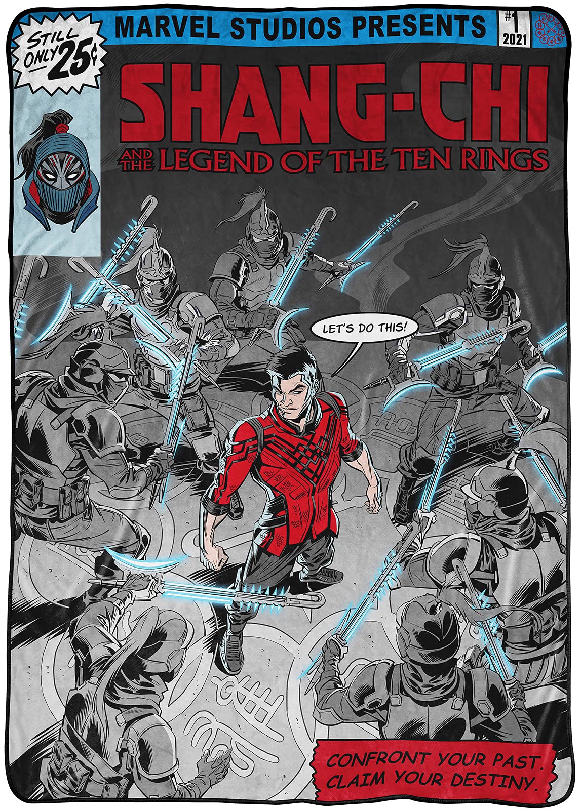 Jay Franco Marvel Shang Chi Master Of Kung Fu Blanket - Measures 62 X 90 Inches, Kids Bedding - Fade Resistant Super Soft Fleece