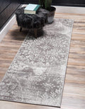 Unique Loom Sofia Collection Area Rug - Grand (3 3 x 16 5 Runner, Light Gray/ Ivory)