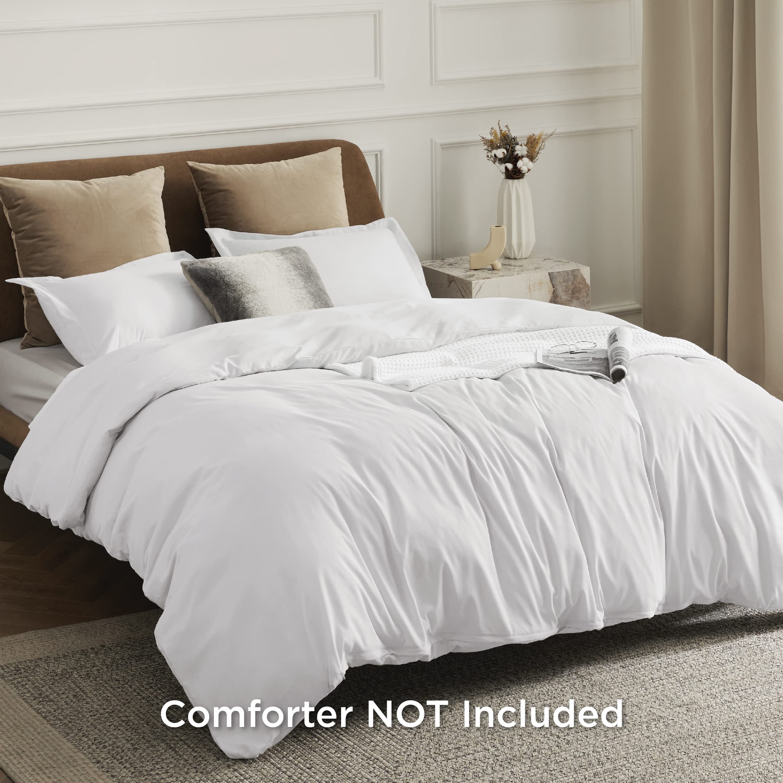 Bedsure Black Duvet Cover California King Size - Soft Double Brushed Duvet Cover For Kids With Zipper Closure, 3 Pieces, Include