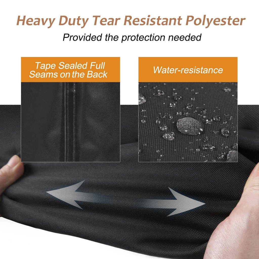 Nettypro Patio Table Cover Rectangular 105 X 75 Inch, Waterproof Outdoor Furniture Set Covers For Dining Table And Chair Rectangle, Black