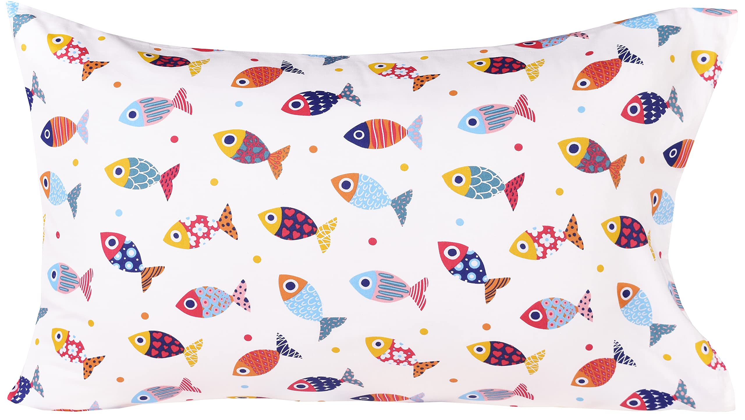 Scientific Sleep Colourful Fish Sardine Kids Toddler 100% Cotton Cozy 3 Pcs Twin Bed Sheet Set, Flat Sheet & Fitted Sheet & Pill
