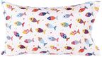 Scientific Sleep 100% Cotton Twin Bed Sheet Set - Colorful Fish Design, 3 Pcs Bedding for Kids, Includes Flat & Fitted Sheets, Pillowcase