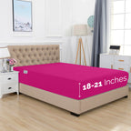Elegant Comfort 1500 Premium Hotel Quality 18-21 Inches Deep - Extra Deep Pocket Single Fitted Sheet For High Mattress, Luxury And Softest, Smart Pocket - Wrinkle Free, King, Pink
