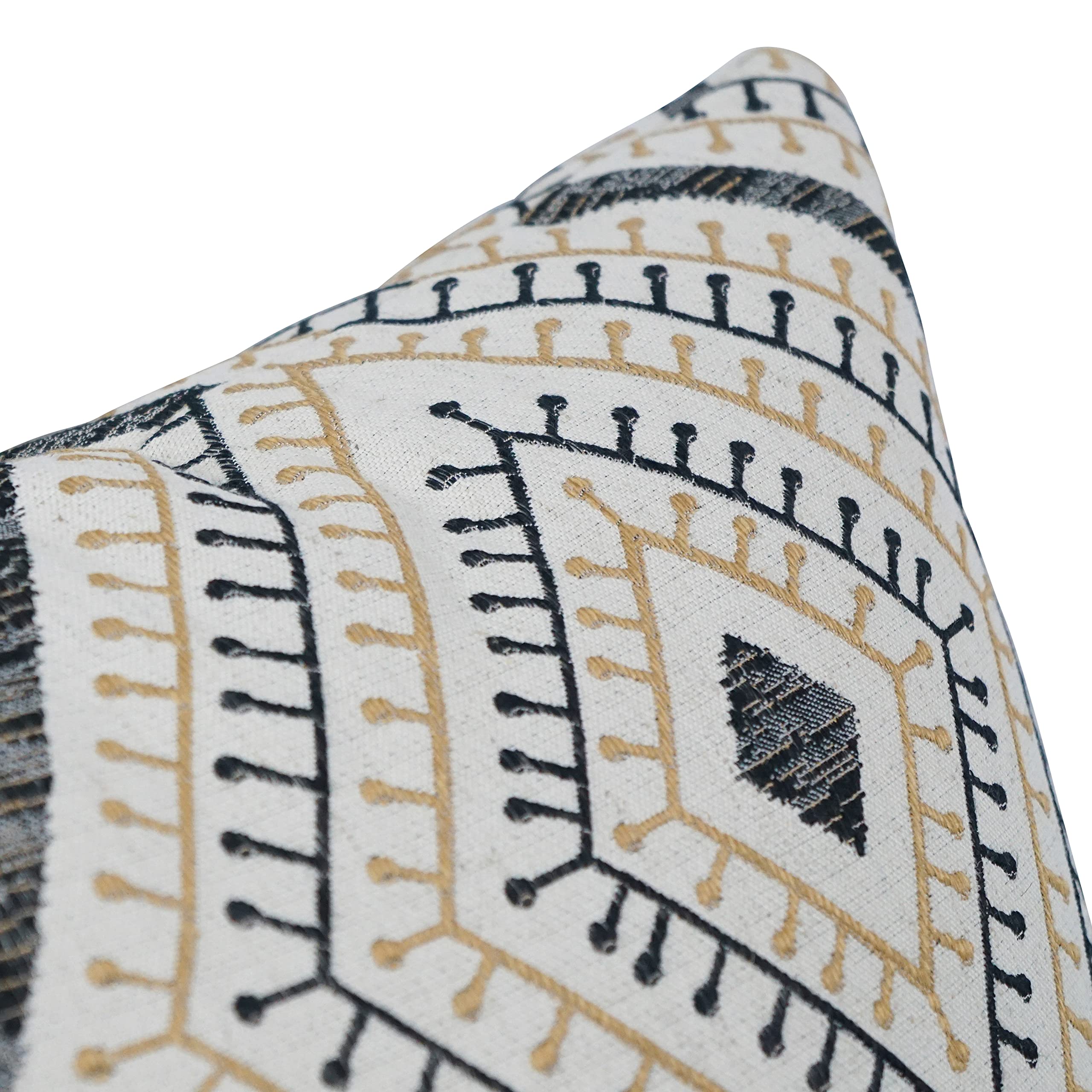 Blazing Needles Square Jacquard Throw Pillows, 17&quot;, Tupelo Sahara 4 Count