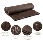 Abosun Outdoor Sun Shade Cloth, 8’ X 12’, Pergola, Deck, And Backyard Patio Sunshade With Uv Protection, Heat Resistant Hdpe Material, Reinforced Grommets (8X12 Ft,Brown)