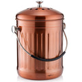 Red Factor Premium Compost Bin For Kitchen Countertop - Stainless Steel Food Waste Bucket With Innovative Dual Filter Technology
