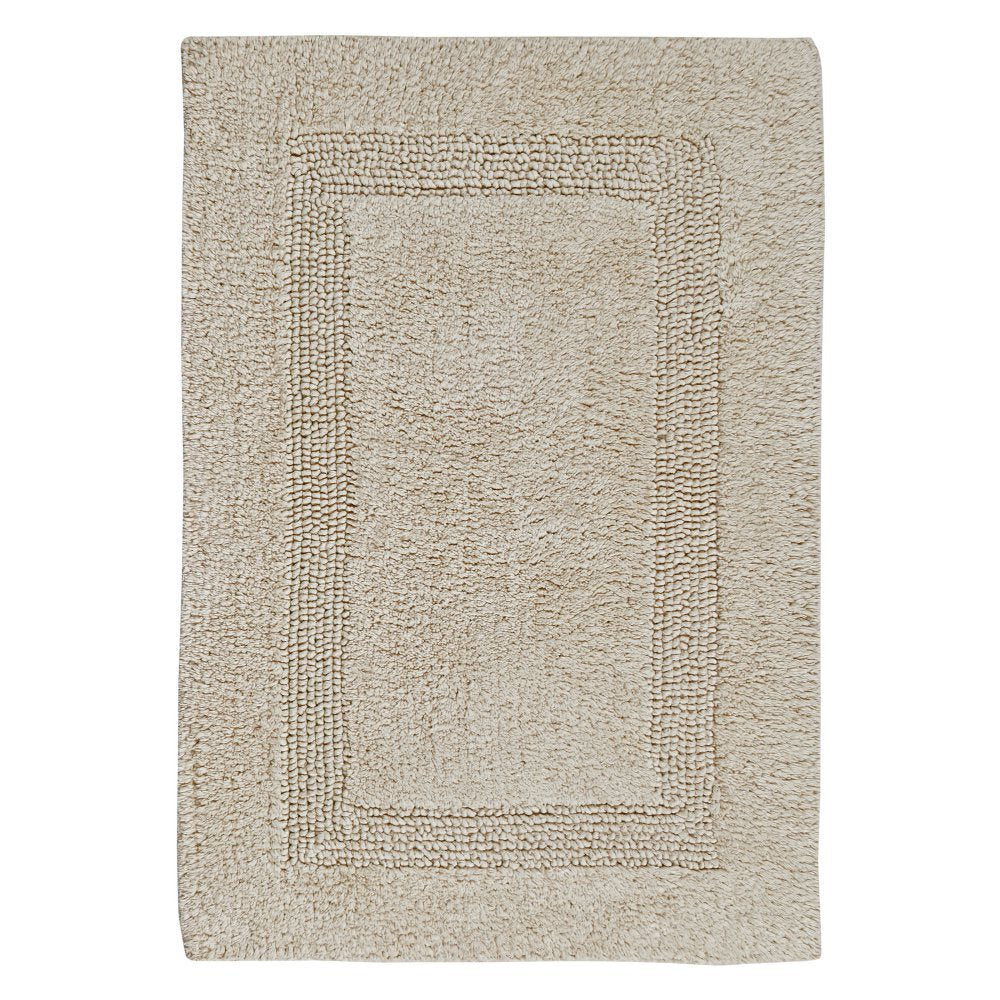 Better Trends 100% Cotton Lux Collection Bath Mats, Sand Bath Mat - Tufted, Reversible & Absorbent & Machine Washable Bath Mats 