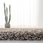 Safavieh Milan Shag Collection Area Rug - 5'1'' Square, Grey, Solid Design, Non-Shedding & Easy Care, 2-Inch Thick Ideal For Hig
