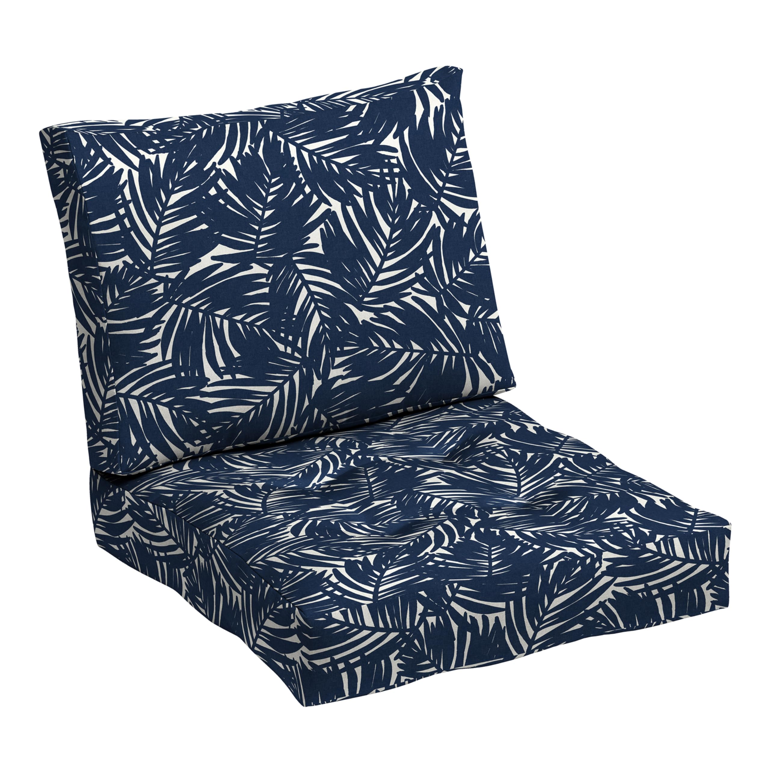 Arden Selections Earthfiber Tufted Blowfill Deep Seat Set, Rain-Proof, Fade Resistant, Deep Seat Bottom And Back Cushion For Cha