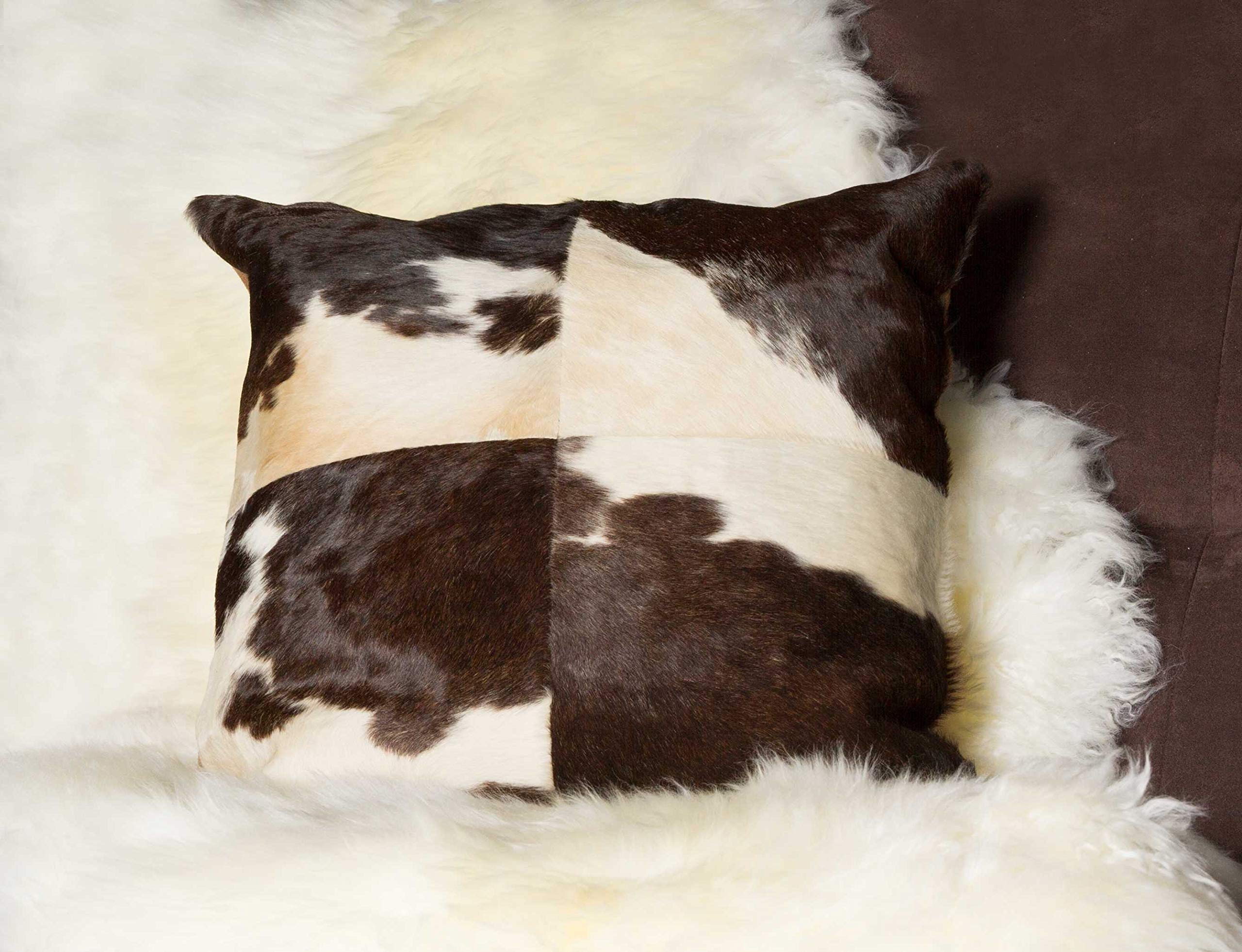 HomeRoots Decor 18' X 18' X 5' Verde Cowhide Pillow