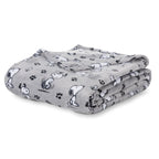 Berkshire Blanket Peanuts Velvetloft Cute Character Snoopy Plush Blanket,Peanuts Poses And Paws Grey,Full/Queen 90 In X 90 In (O