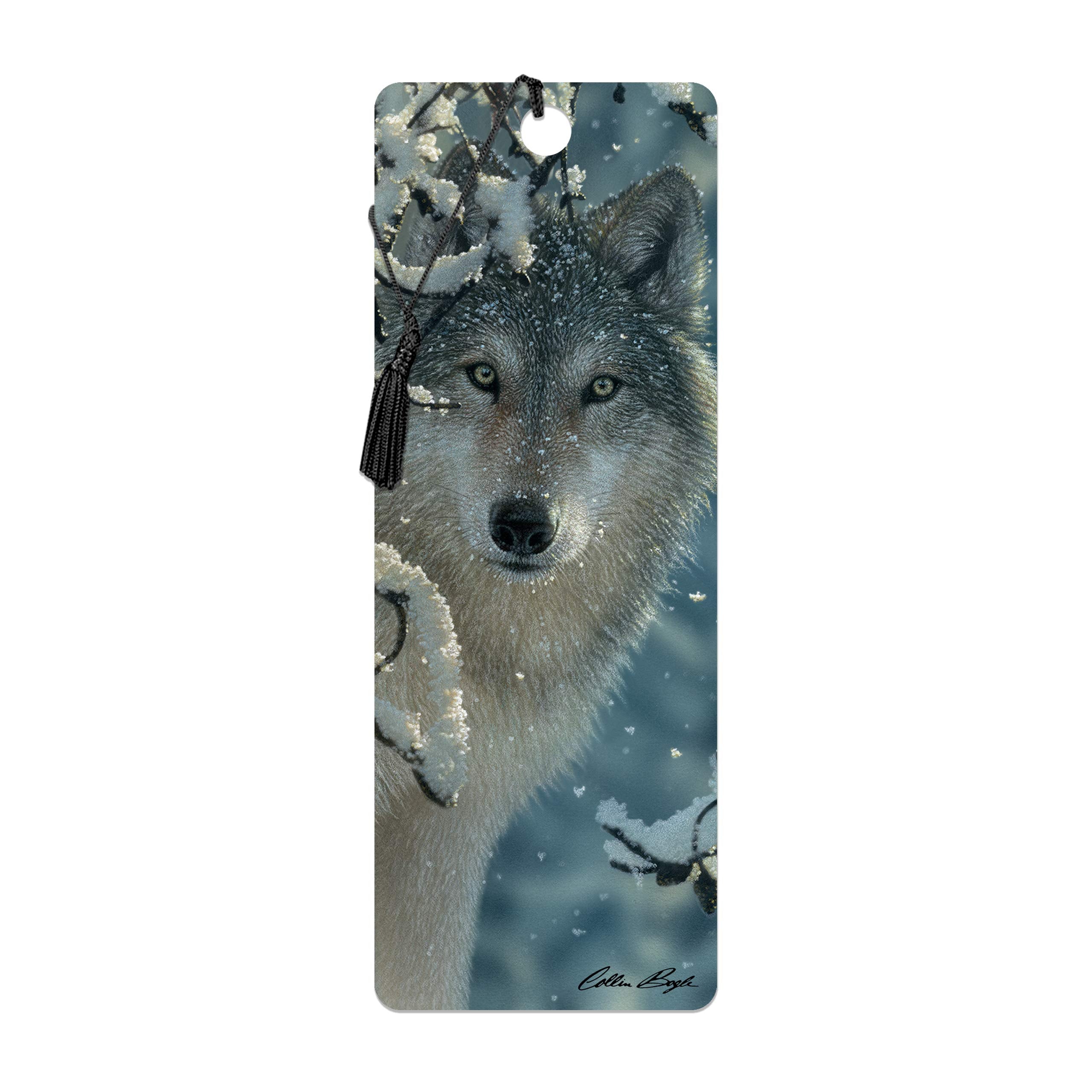 3D Livelife Bookmark - Broken Silence From Deluxebase. A Wolf Book Marker With Lenticular 3D Artwork Licensed From Renowned Arti