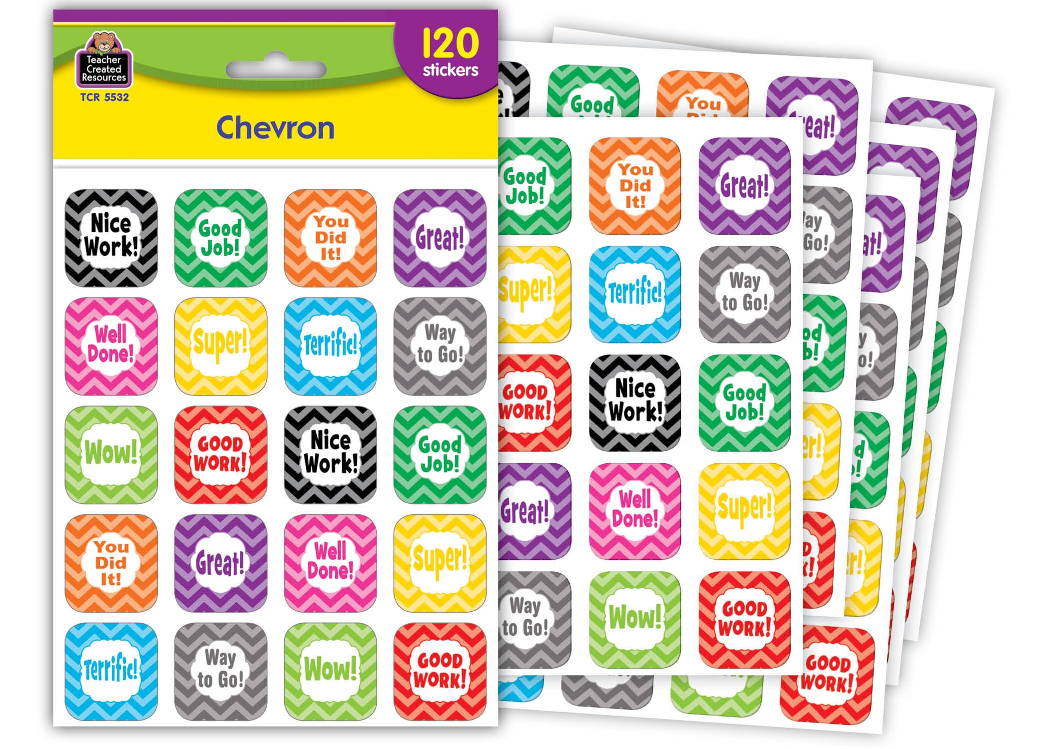 Teacher Created Resources Chevron Stickers