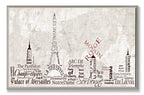 The Stupell Home Decor Collection Paris Skyline Typography Wall Plaque