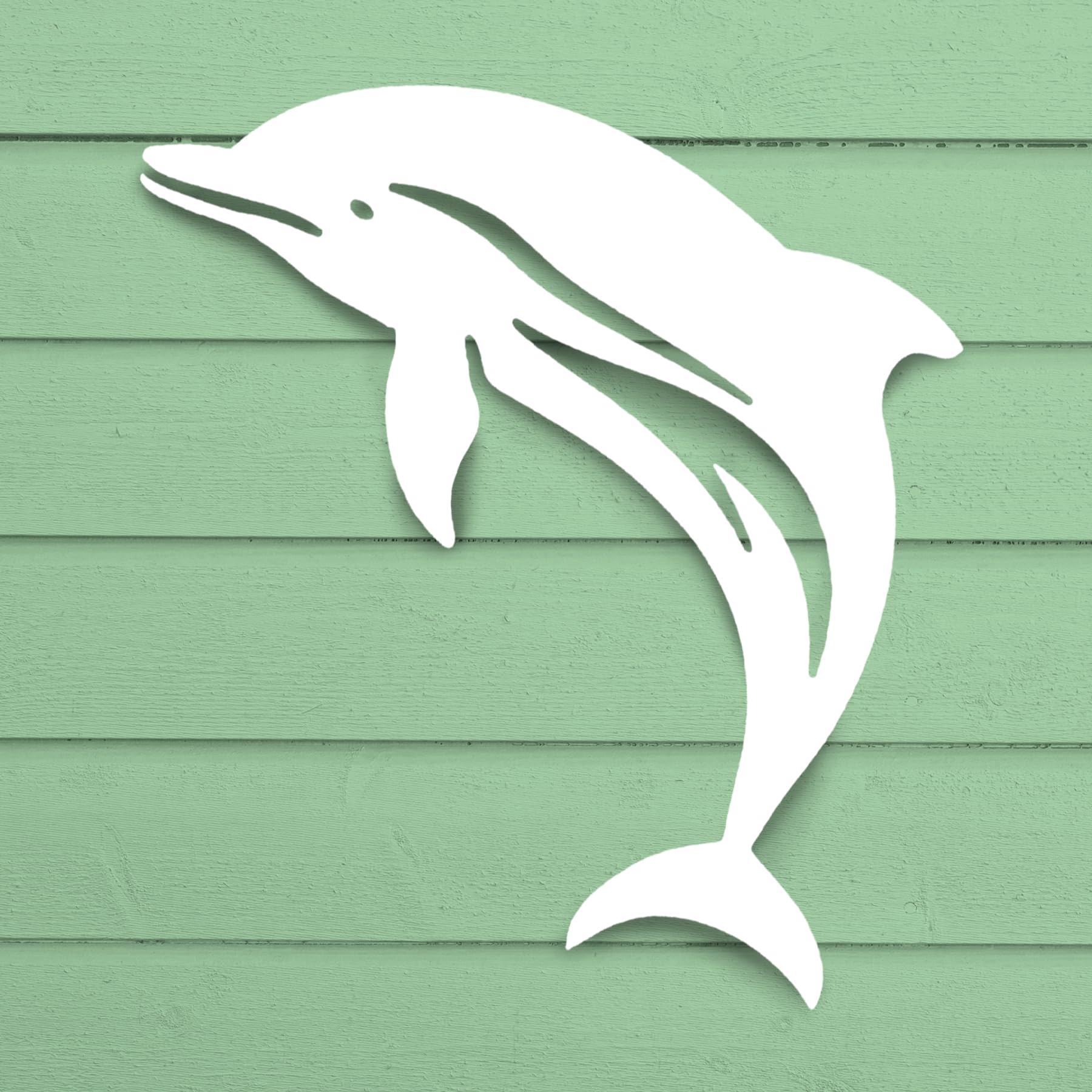 Outdoor Dolphin Sign, Coastal Beach House Wall Decor, Pvc Dolphin Indoor Outdoor Use, Nautical Marine Animal Decor For Pool, She