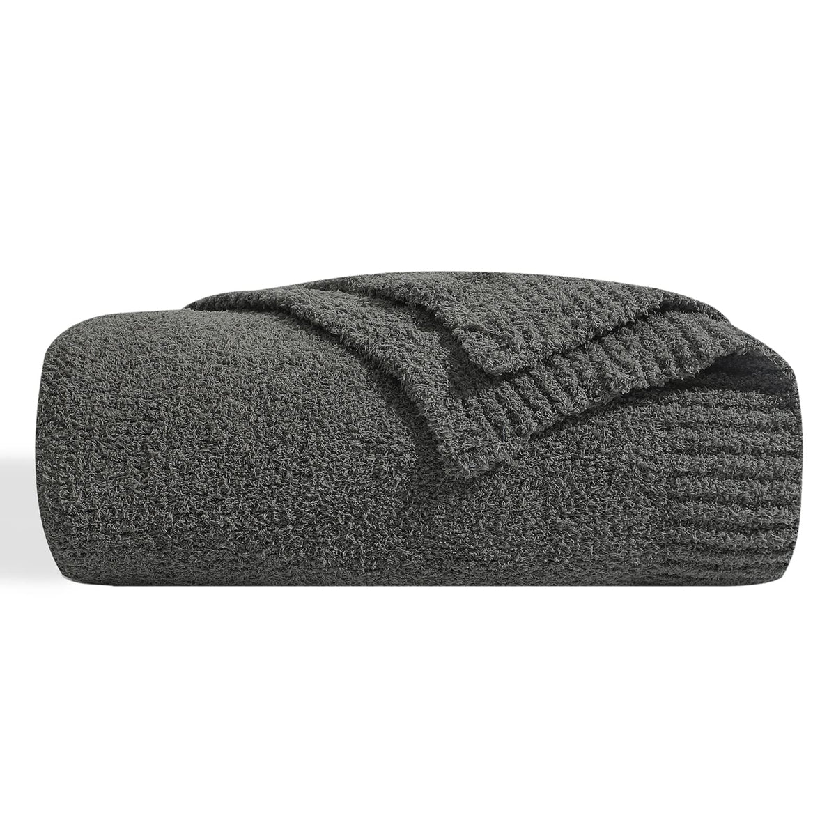 Bearberry Super Soft Fluffy Throw Blanket Lightweight Cozy Warm Bed Blankets For Couch Bed Sofa All Season (Dark Grey, 60   X80