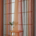 OWENIE Ombre Sheer Curtains for Bedroom Living Room 84 Inches Long 2 Panels  Gradient Light Filtering Crinkle Crushed Semi Shee