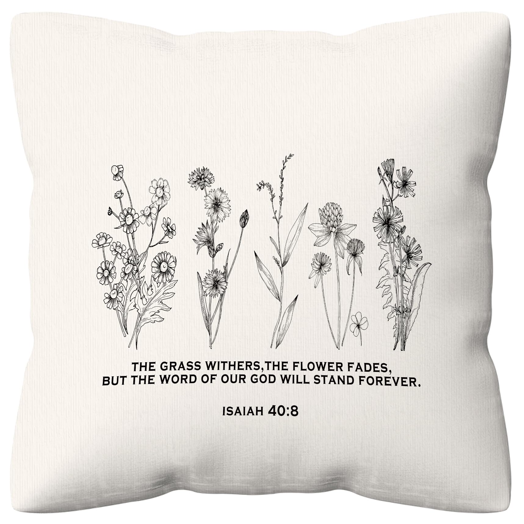Kdqua Christian Bible Verse Pillow Covers 18X18, Inspirational Christian Scripture Gifts Decoration Throw Pillow Cover, For Home