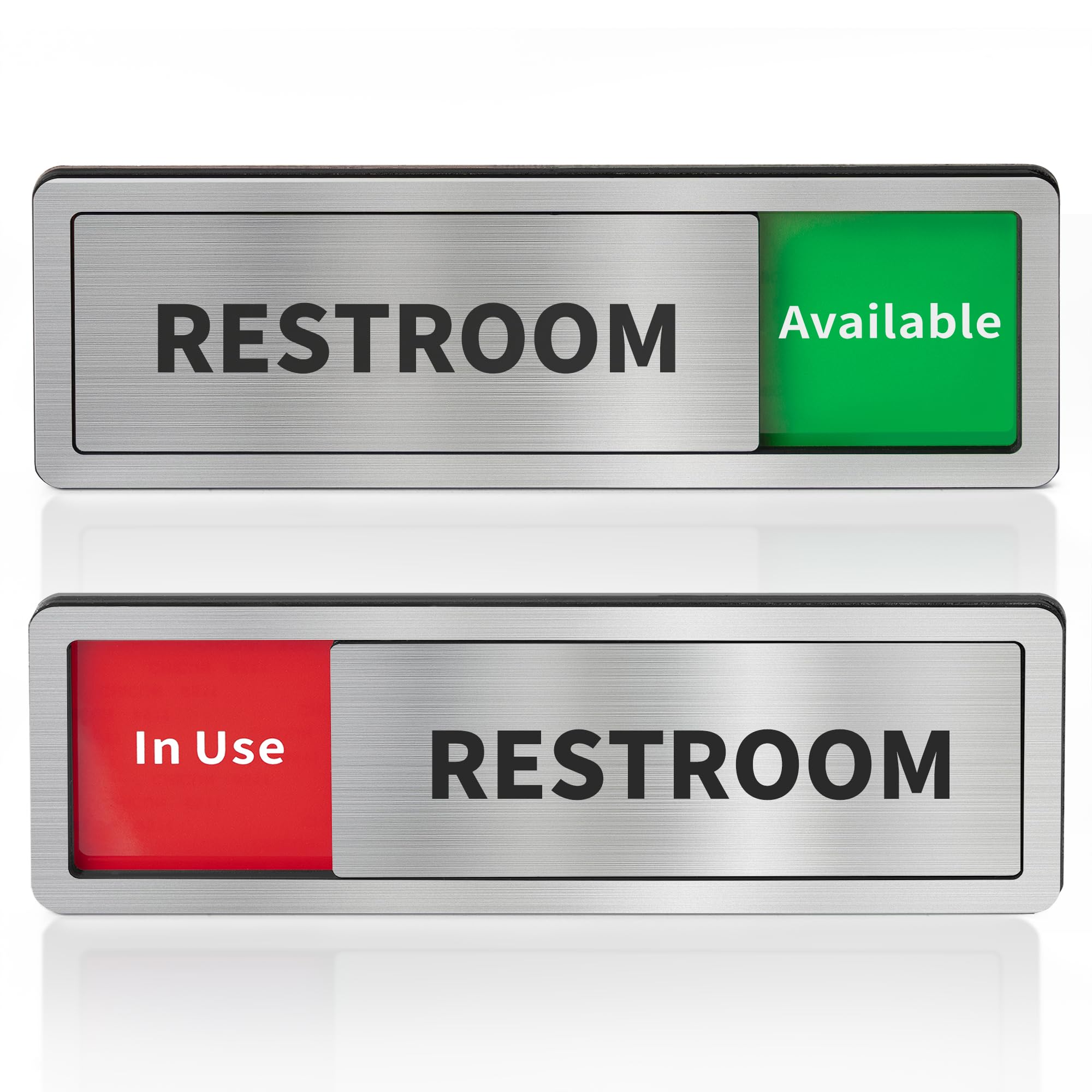 Restroom Sliding Door Signs Do Not Disturb, In Use/Available Slider Sign For Business Home Office Wellness Vacant Occupied Priva